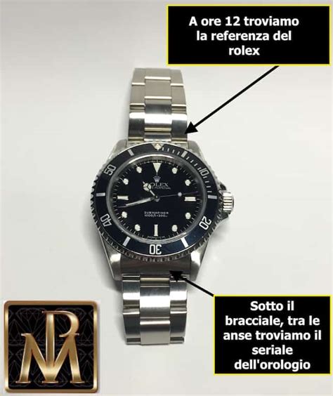 rolex numero serie sulla macchina